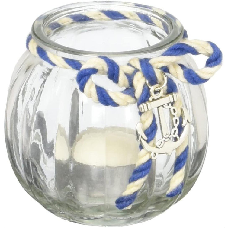 Longshore Tides 8960 Anchor Nautical Themed Clear Glass Round Globe